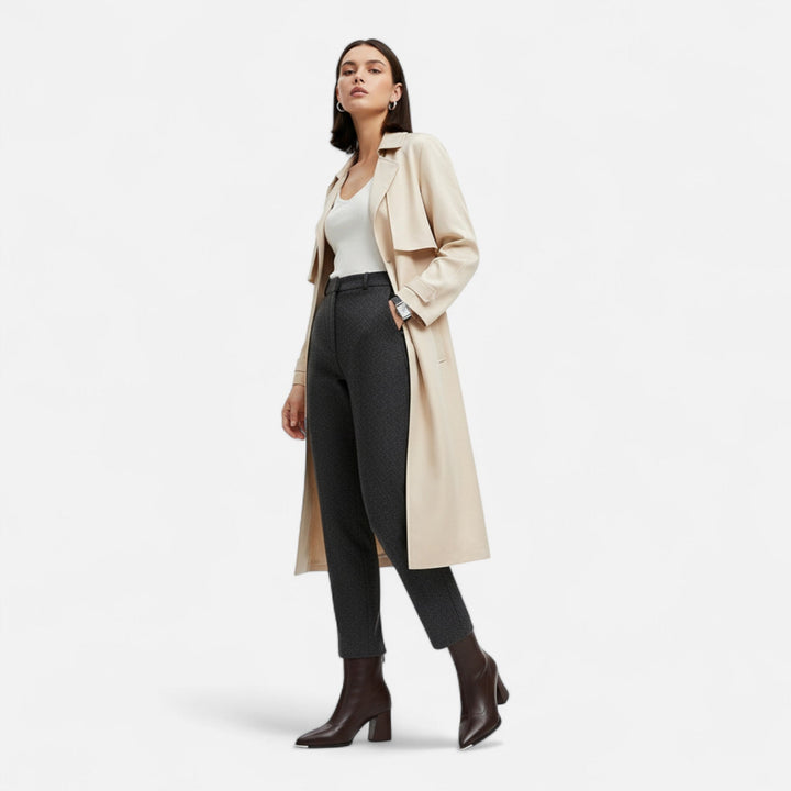 Damen-Chelsea-Stiefeletten mit Absatz | Reißverschluss, veganes Leder