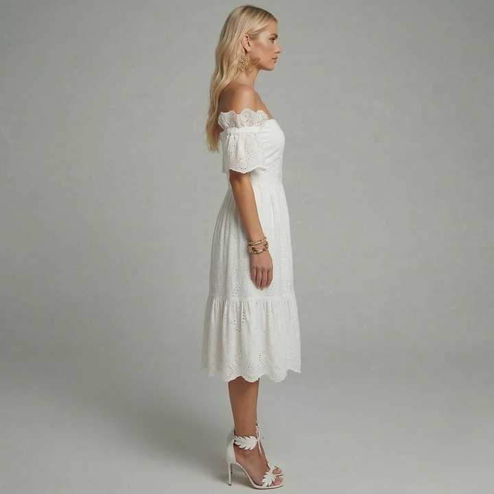Stefanie – Elegant Off-Shoulder Dress for Women - Image 2