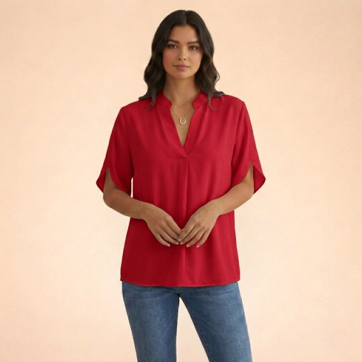 Sophie | Elegante und bequeme V-Ausschnitt Bluse