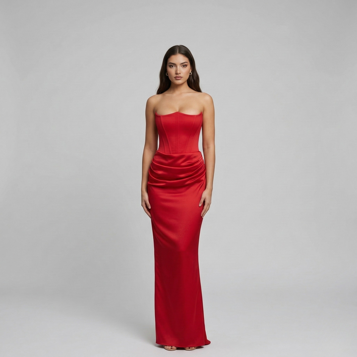 Andrea – Elegant Strapless Evening Dress for Women - Image 5