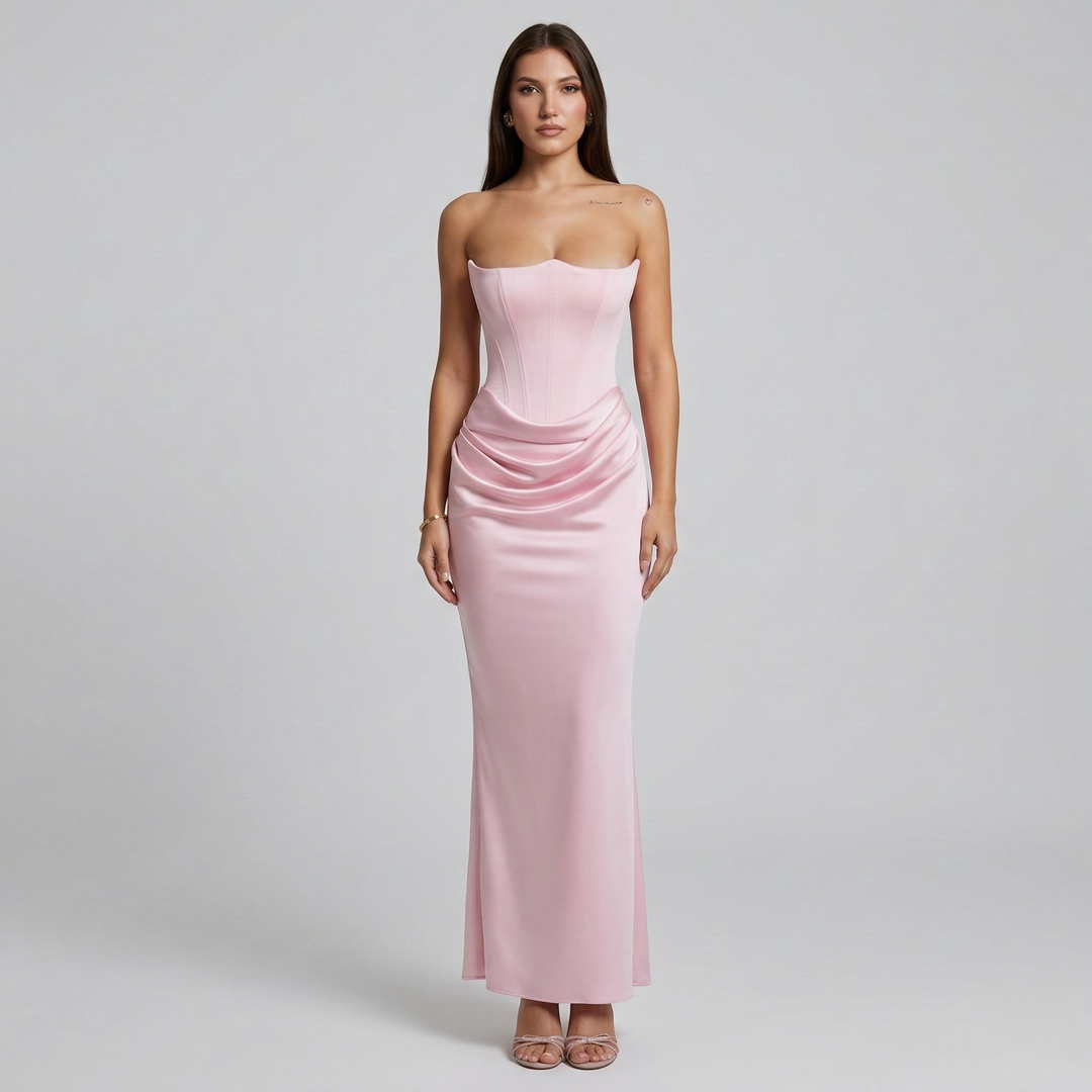 Andrea – Elegant Strapless Evening Dress for Women - Image 4