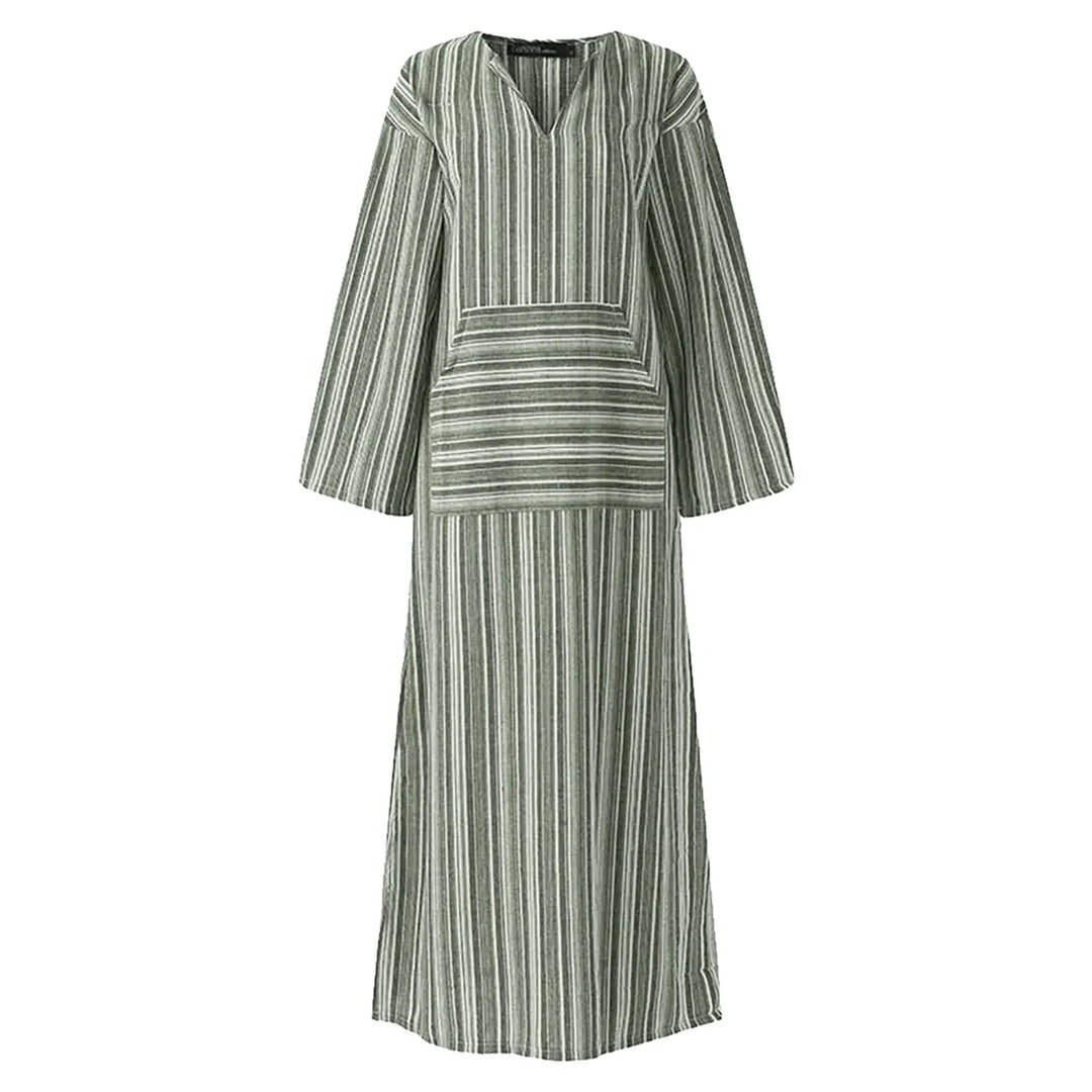 Gestreiftes Maxikleid im Vintage-Look