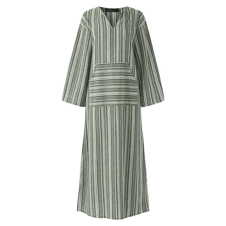 Gestreiftes Maxikleid im Vintage-Look