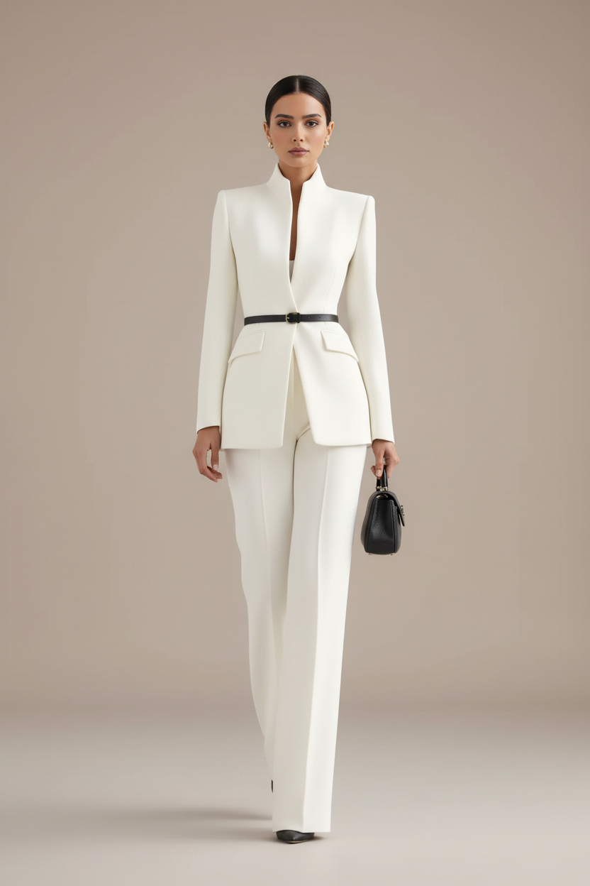 Gina | Eleganter Damenanzug Festlich mit Blazer und Palazzo-Hose 5