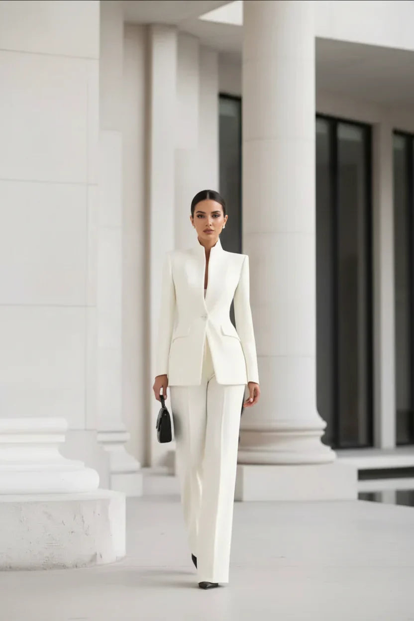 Gina | Eleganter Damenanzug Festlich mit Blazer und Palazzo-Hose 6