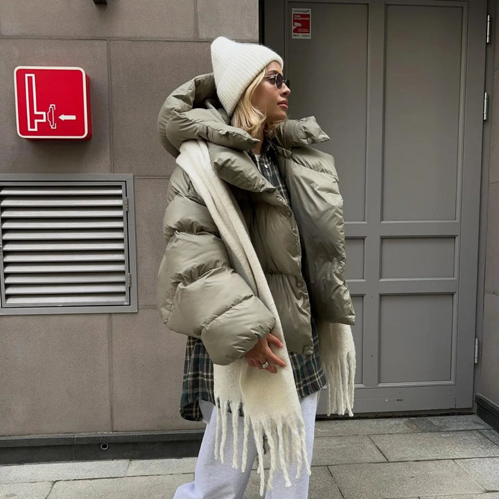 Giselle - Kurze Winter Steppjacke aus Baumwolle