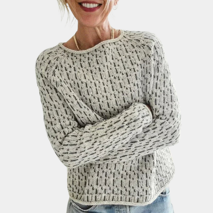 Graue Damenstrickpullover