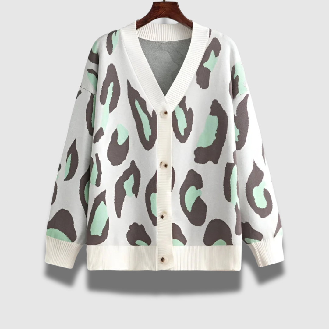 Cardigan Lungo Donna in Maglia con Scollo a V