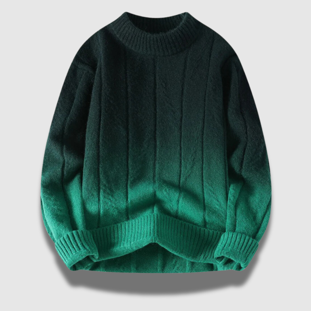 Maglione Uomo Morbido Motivo a Gradi Vestibilità Confortevole