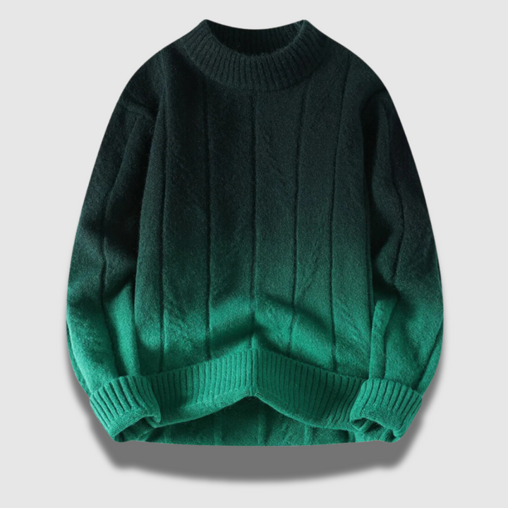 Maglione Uomo Morbido Motivo a Gradi Vestibilità Confortevole