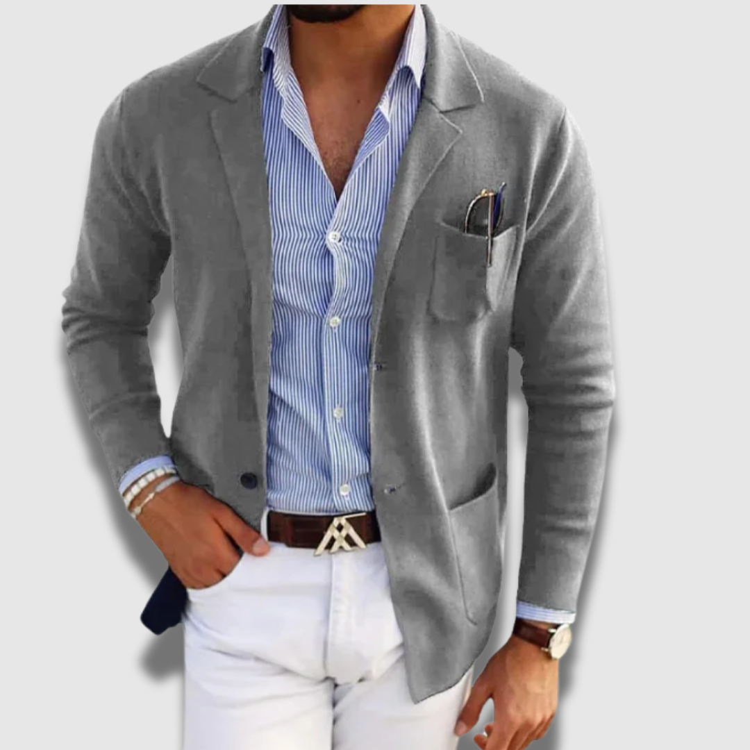 Blazer Uomo Sartoriale Classico Vestibilità Comoda Formale