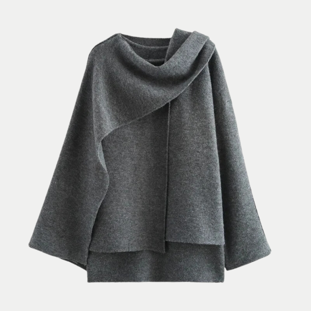 Cappotto Donna in Maglia con Orlo Spaccato Design Moderno