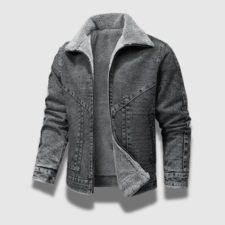 Giacca Uomo Denim Resistente Vestibilità Classica