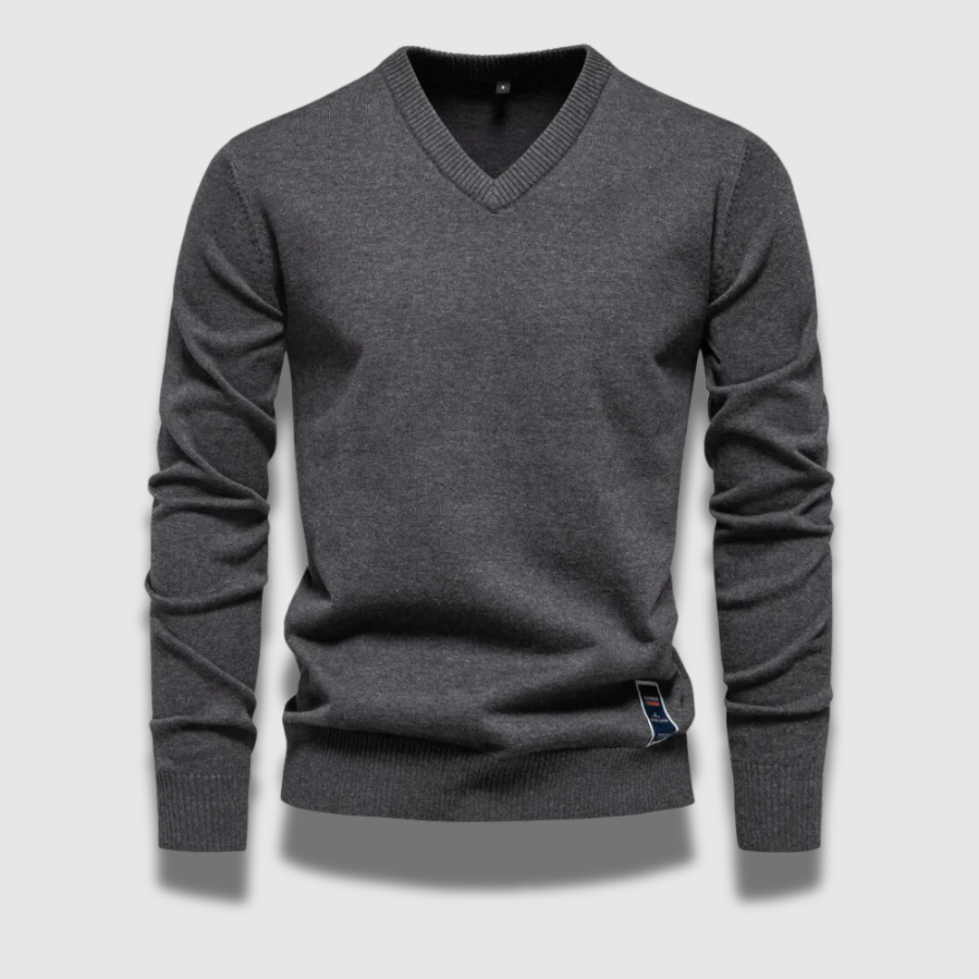 Maglione Uomo Collo a V Morbido e Caldo