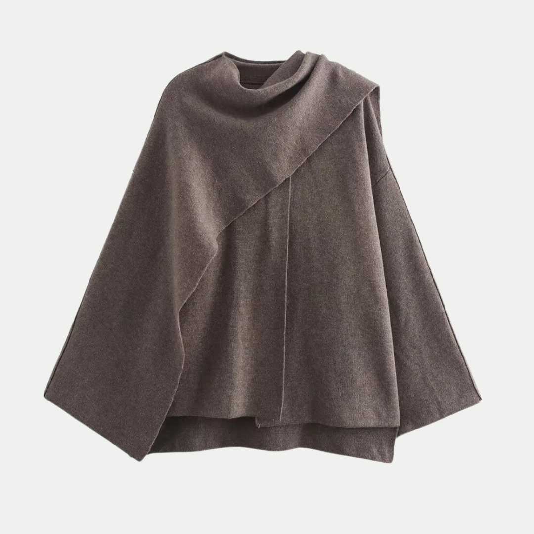 Cappotto Donna in Maglia con Orlo Spaccato Design Moderno