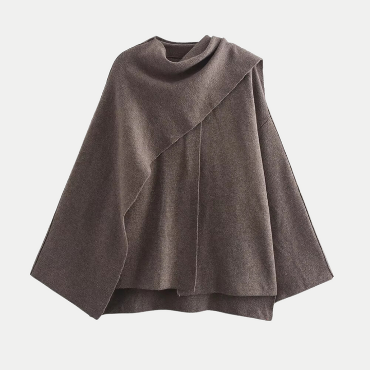 Cappotto Donna in Maglia con Orlo Spaccato Design Moderno