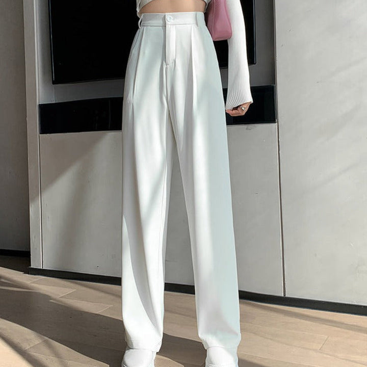 Damenhose mit hoher Taille und weitem Bein | Lockerer Schnitt