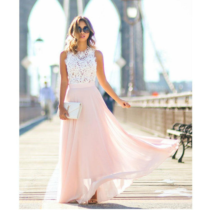 Kleid Spitze elegant Damen – Sommerkollektion