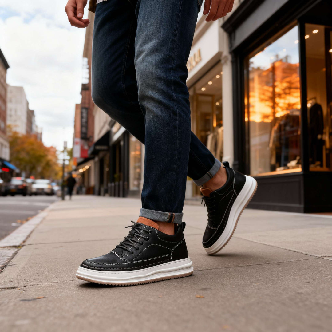 Harlow | Elegante, Bequeme Herren Sneaker aus Strukturiertem Leder 6