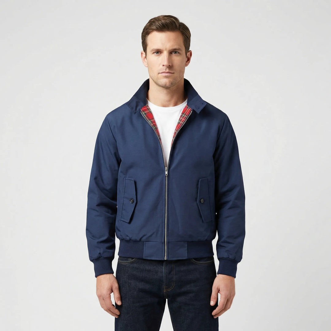Harrington Jacke Herren | Reißverschluss & Stehkragen für smarten Look