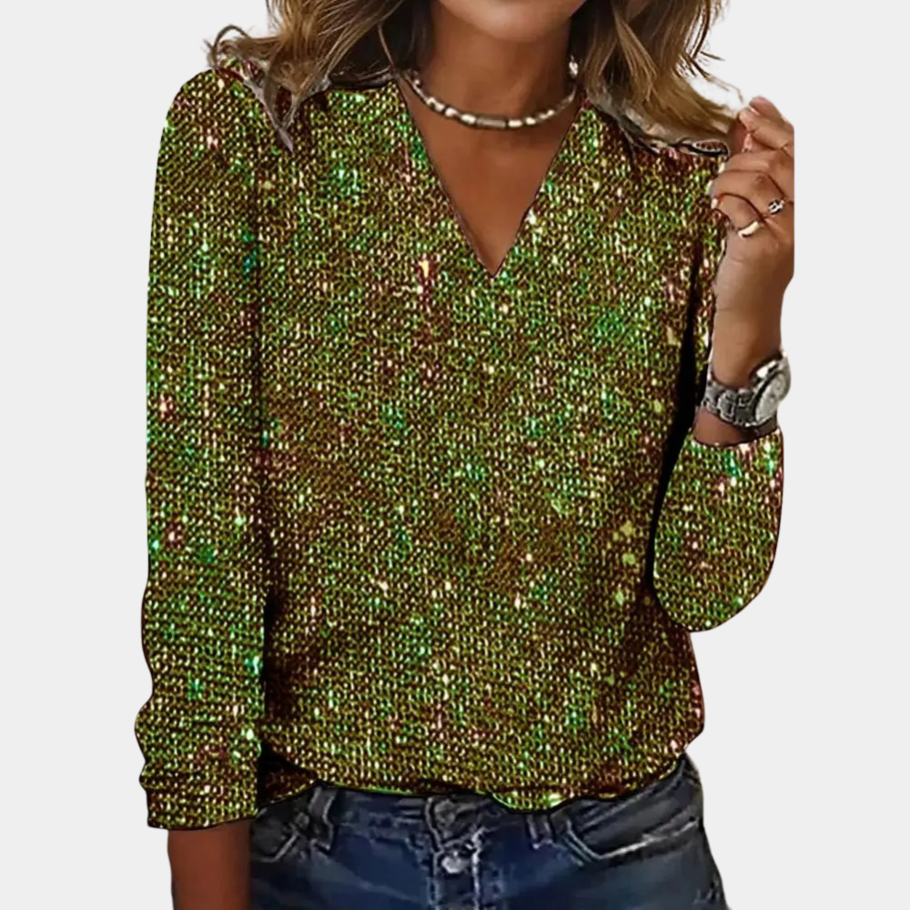 Heidi-Mode | Elegantes, Glitzerndes & Vielseitiges Damenoberteil 4
