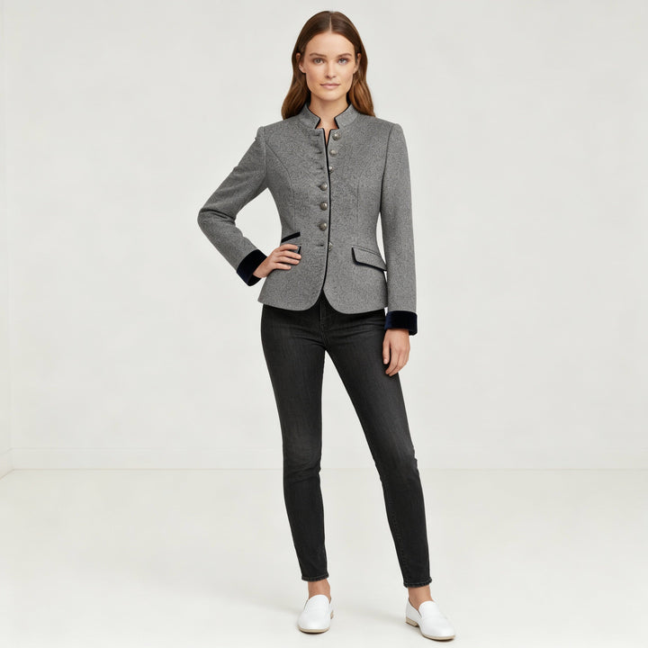 Heidi | Elegante Damenjacke – Urbaner Schnitt, Stehkragen &amp; Kurzjacke für jeden Anlass 0