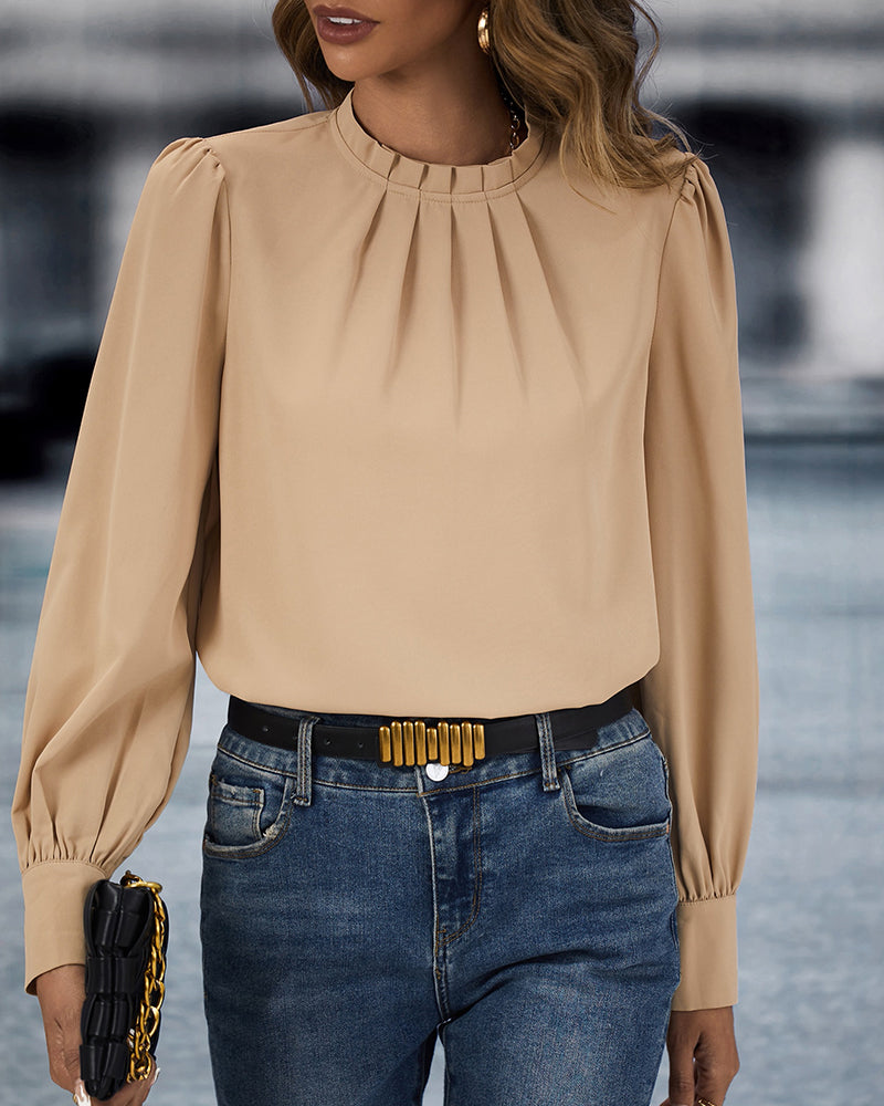 Hemdbluse Damen | Klassischer Kragen & schmeichelnde Faltendetails
