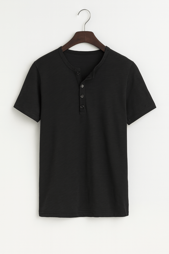 Henley Shirt Herren | Knopfleiste & Bequemer Sitz