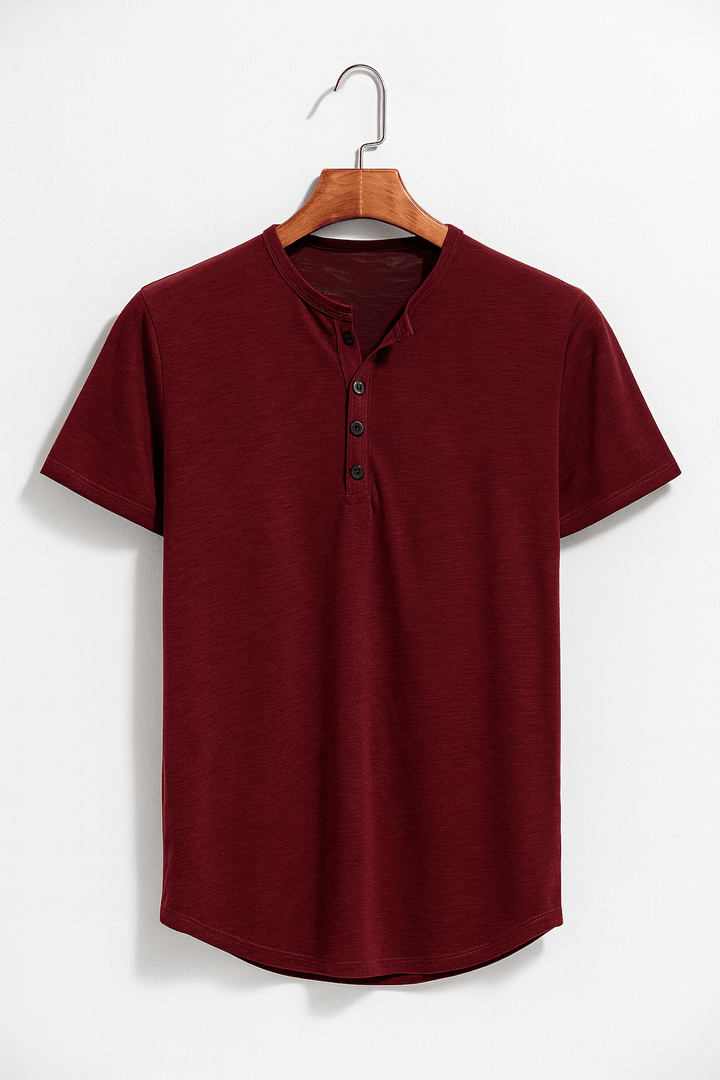 Henley Shirt Herren | Knopfleiste & Bequemer Sitz