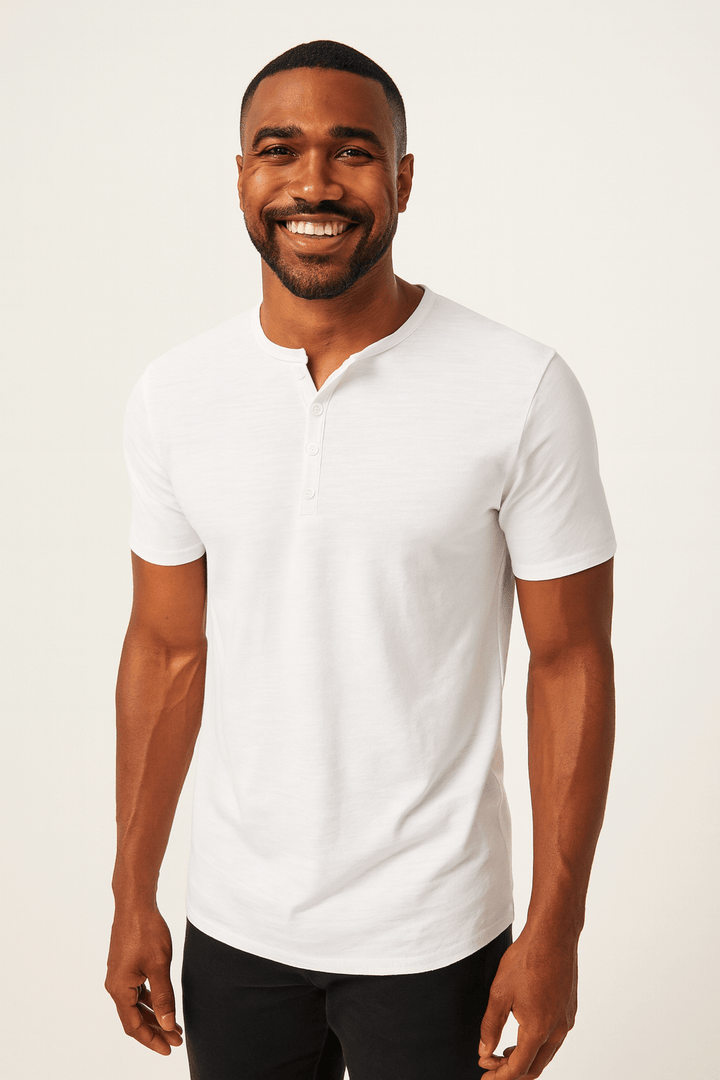 Henley Shirt Herren | Knopfleiste & Bequemer Sitz