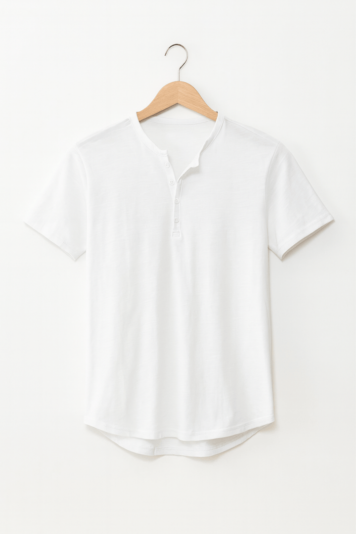Henley Shirt Herren | Knopfleiste & Bequemer Sitz