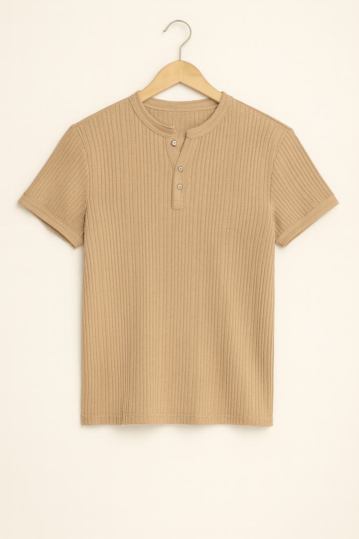 Henley Shirt Herren | Rippstruktur & Perfekter Sitz
