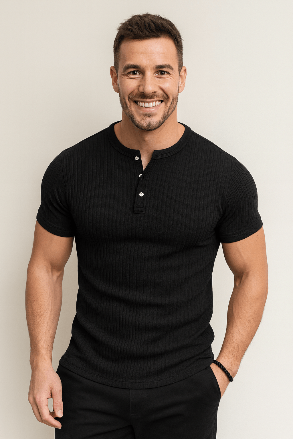 Henley Shirt Herren | Rippstruktur & Perfekter Sitz