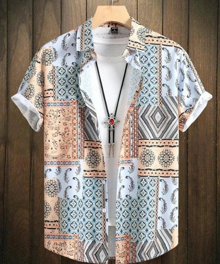 Hawaii Hemd Herren Kurzarm gemustert