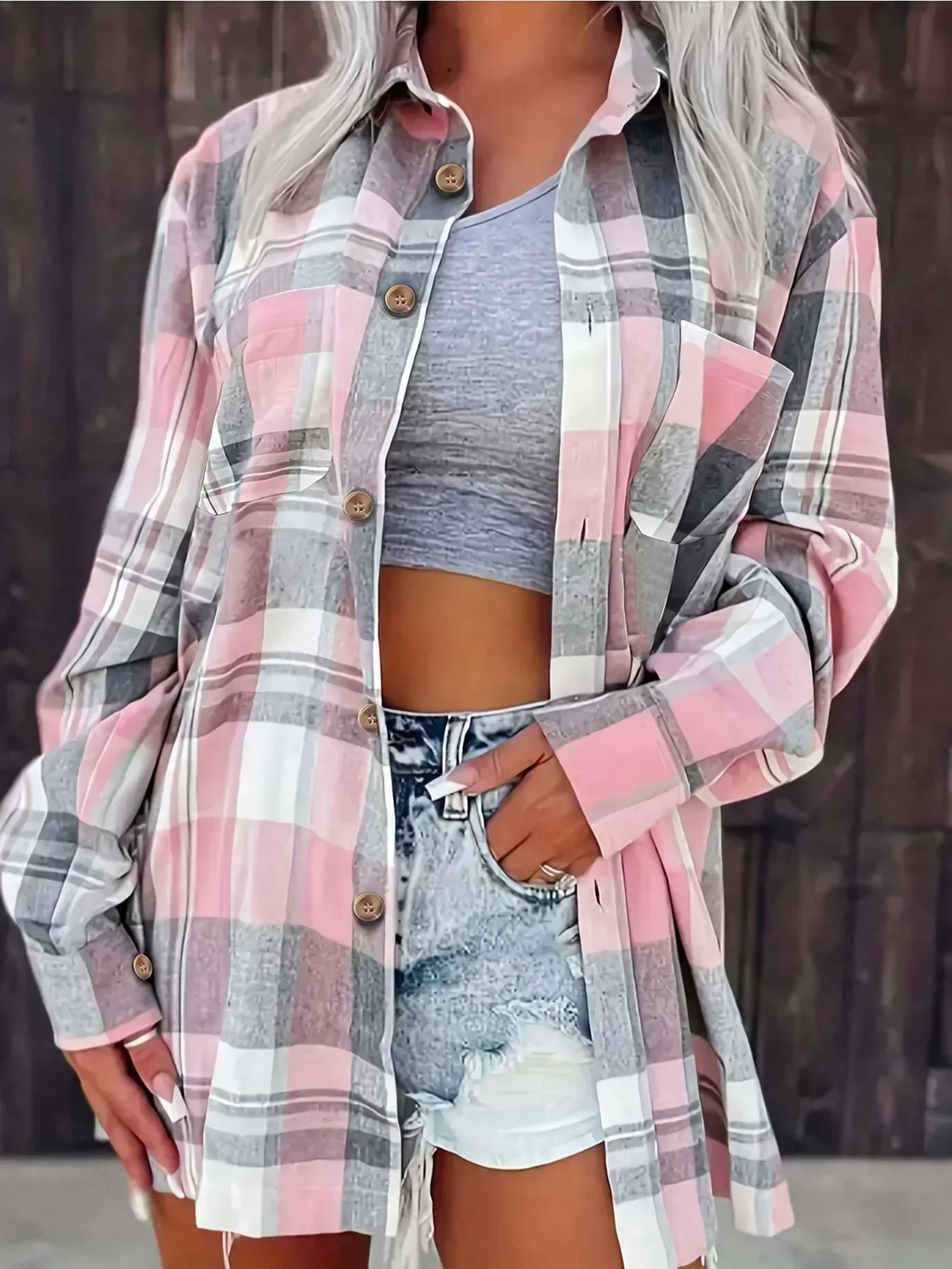 Hera | Lässiges, Weiches Damen Hemd Kariert aus Flanell – Langärmlig &amp; Übergrößig 0