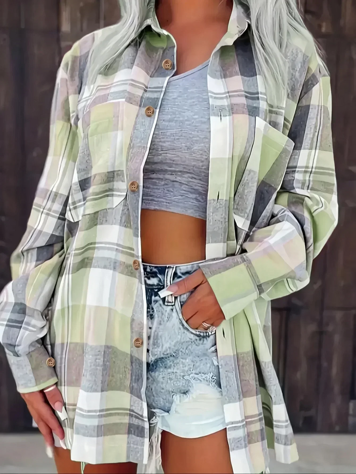 Hera | Lässiges, Weiches Damen Hemd Kariert aus Flanell – Langärmlig &amp; Übergrößig 10
