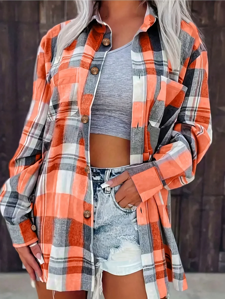Hera | Lässiges, Weiches Damen Hemd Kariert aus Flanell – Langärmlig &amp; Übergrößig 11