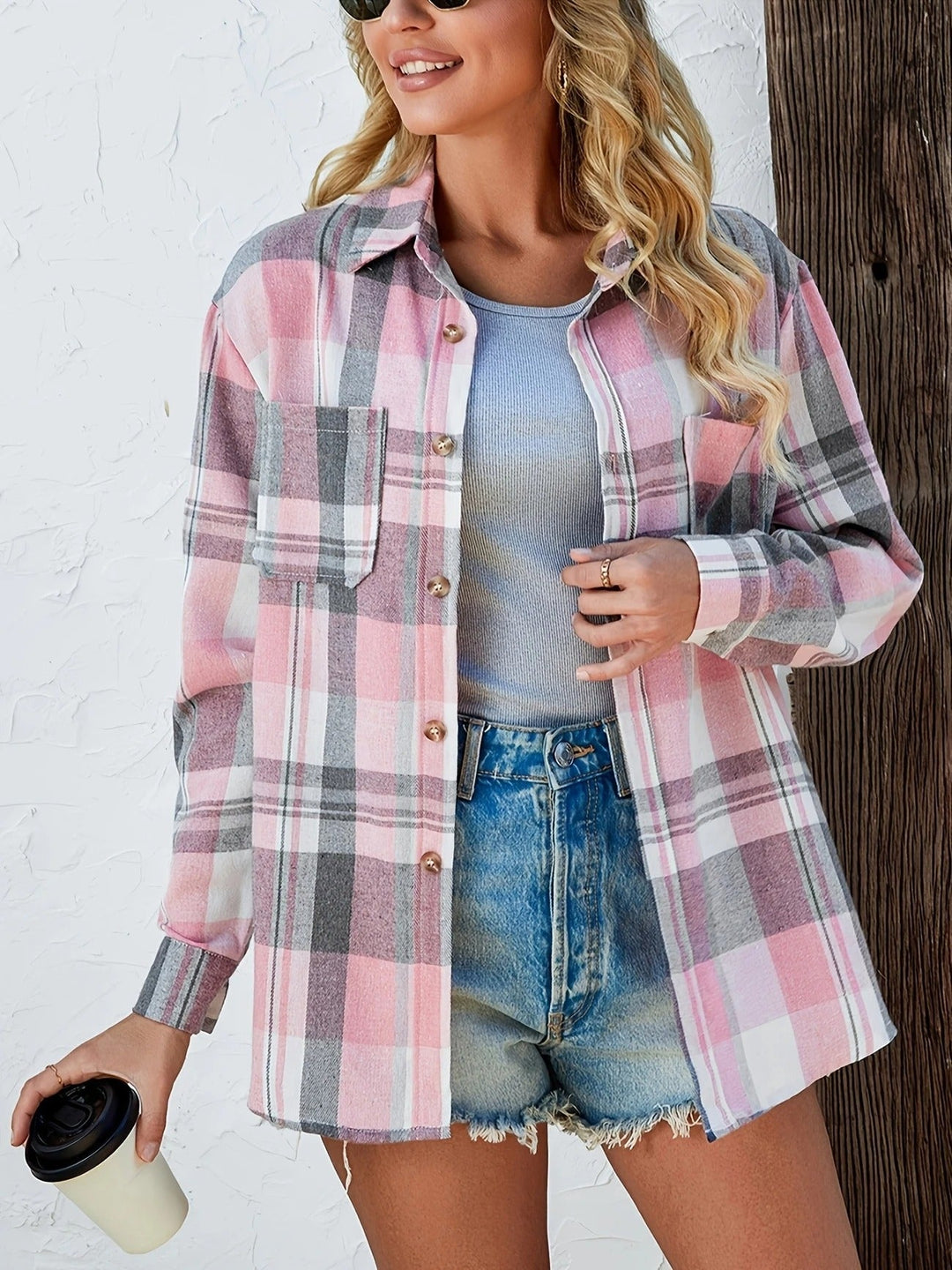 Hera | Lässiges, Weiches Damen Hemd Kariert aus Flanell – Langärmlig &amp; Übergrößig 4