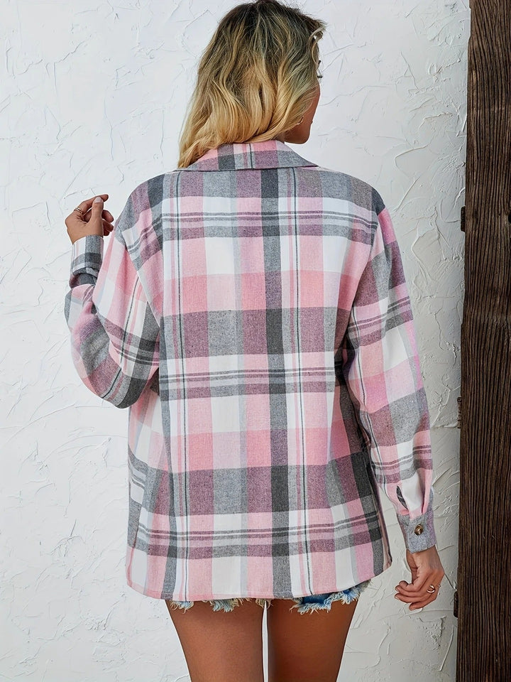 Hera | Lässiges, Weiches Damen Hemd Kariert aus Flanell – Langärmlig &amp; Übergrößig 5