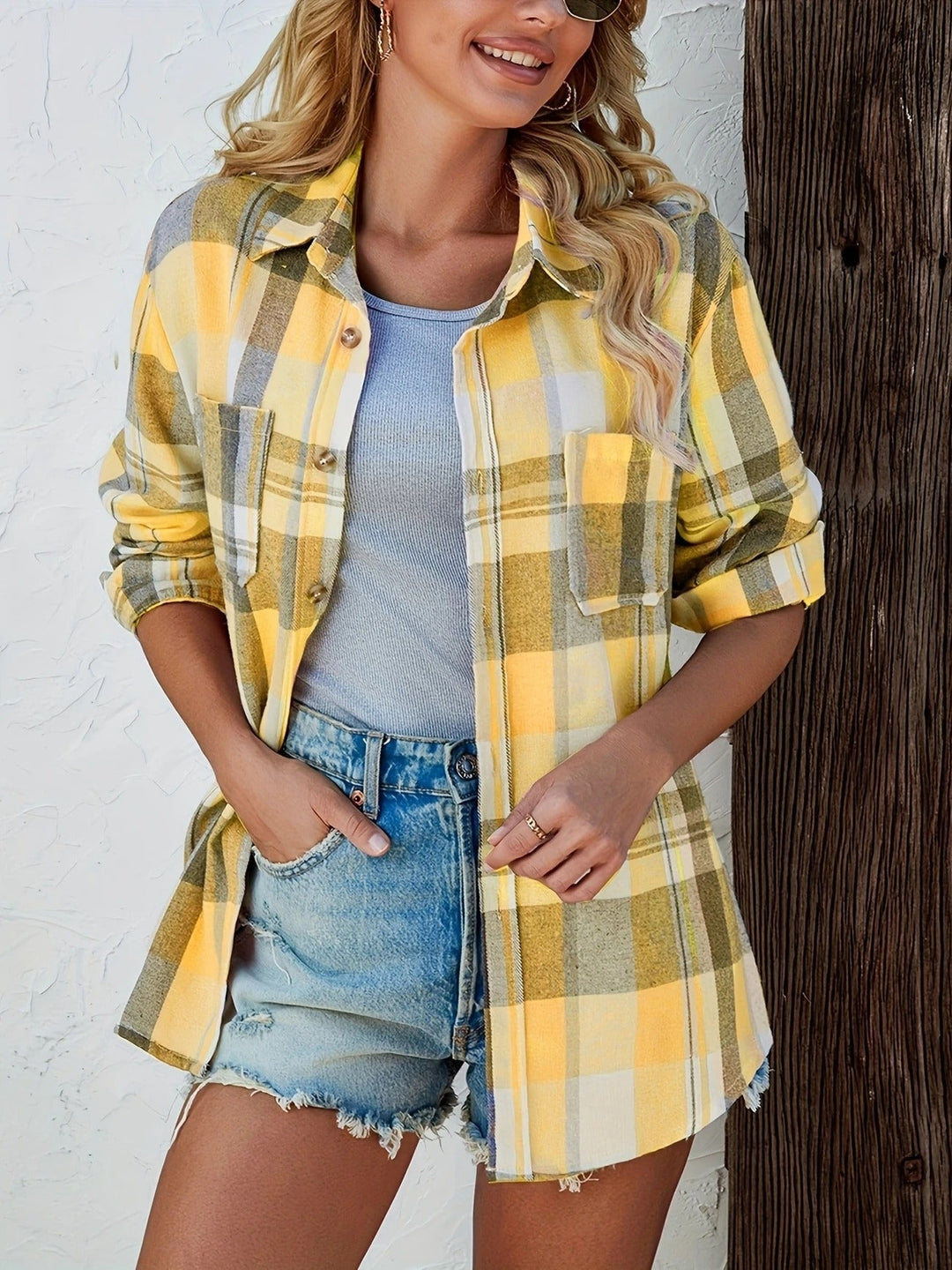 Hera | Lässiges, Weiches Damen Hemd Kariert aus Flanell – Langärmlig &amp; Übergrößig 8