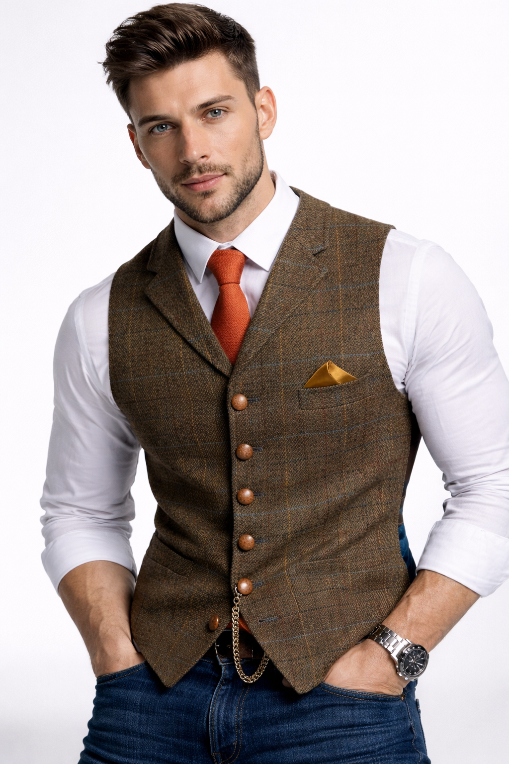 Herren Weste Klassisch | Knopfverschluss & Elegante Silhouette
