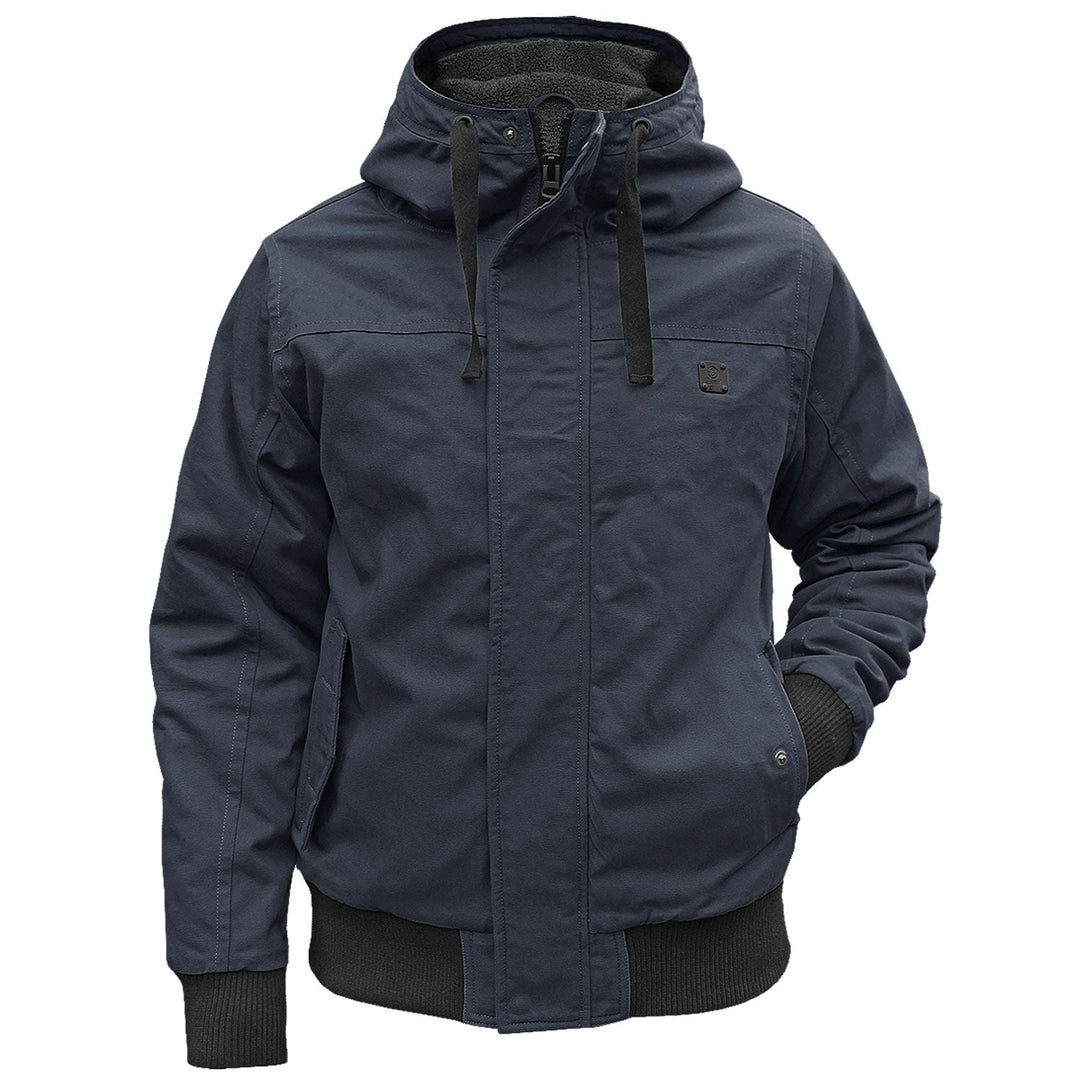 Herren Winterjacke | Sportlicher Kurzschnitt | Kapuze & Windschutz gegen Kälte