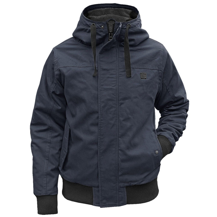 Herren Winterjacke | Sportlicher Kurzschnitt | Kapuze & Windschutz gegen Kälte