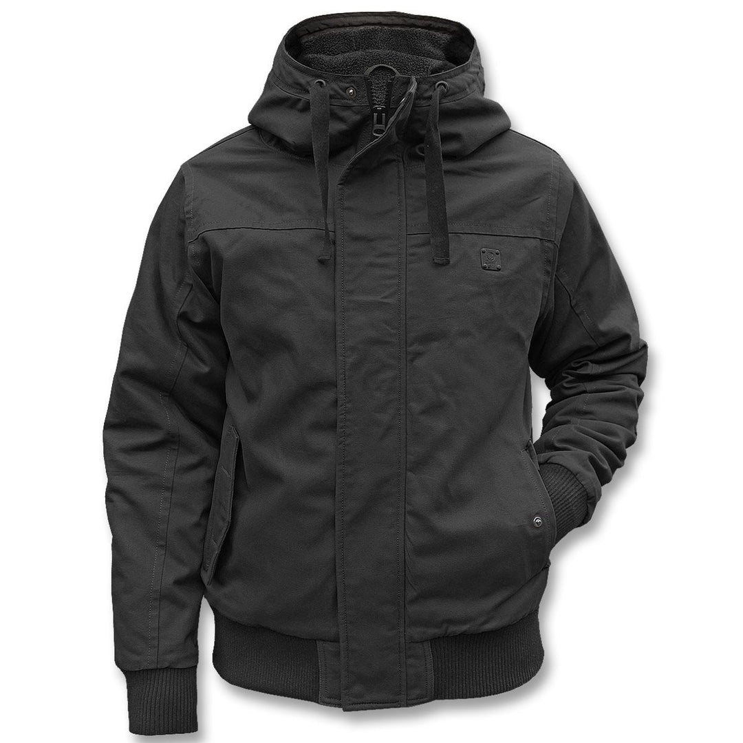 Herren Winterjacke | Sportlicher Kurzschnitt | Kapuze & Windschutz gegen Kälte
