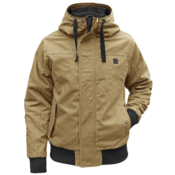 Herren Winterjacke | Sportlicher Kurzschnitt | Kapuze & Windschutz gegen Kälte