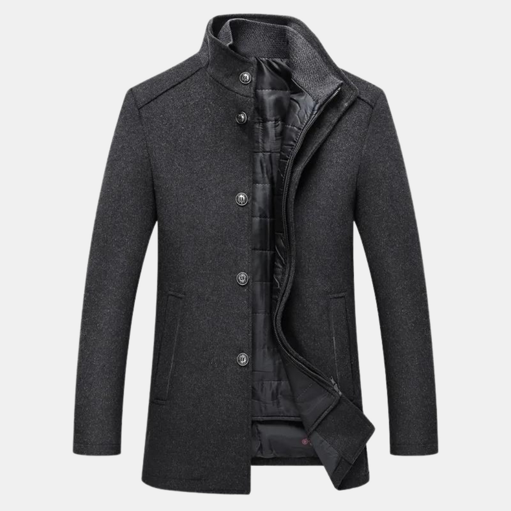 Herren Wintermantel | Stehkragen-Design | Wärmend & elegant