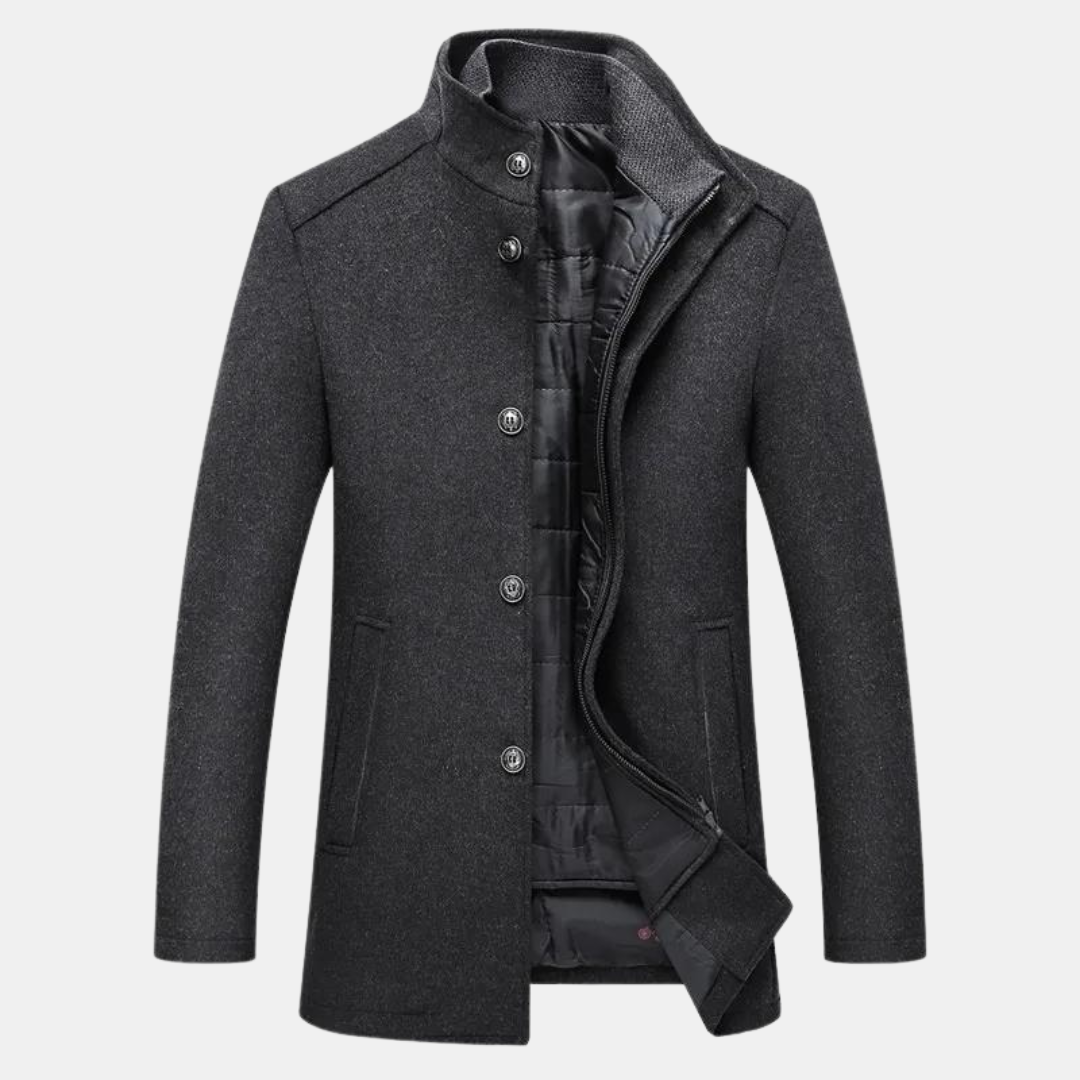 Herren Wintermantel | Stehkragen-Design | Wärmend & elegant