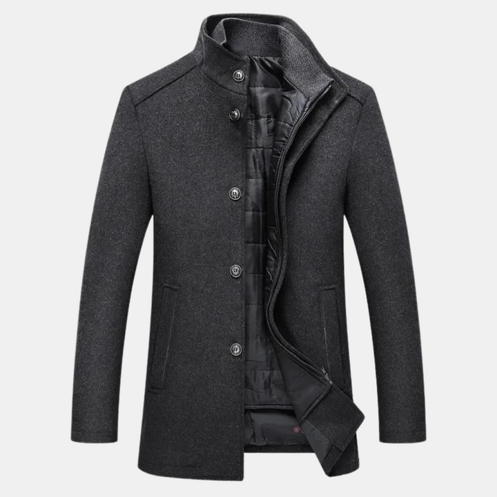 Herren Wintermantel | Stehkragen-Design | Wärmend & elegant
