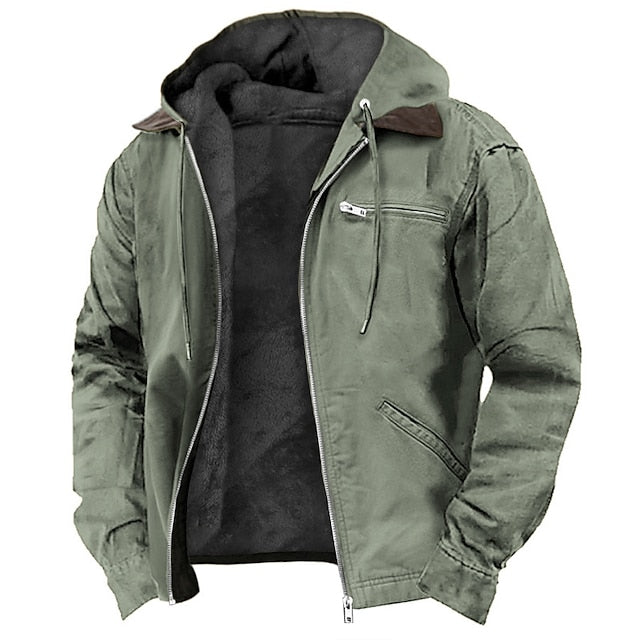 Herren Winterparka | Kapuze mit Kordelzug | Windabweisend & warm