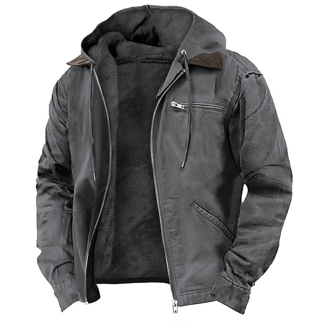 Herren Winterparka | Kapuze mit Kordelzug | Windabweisend & warm